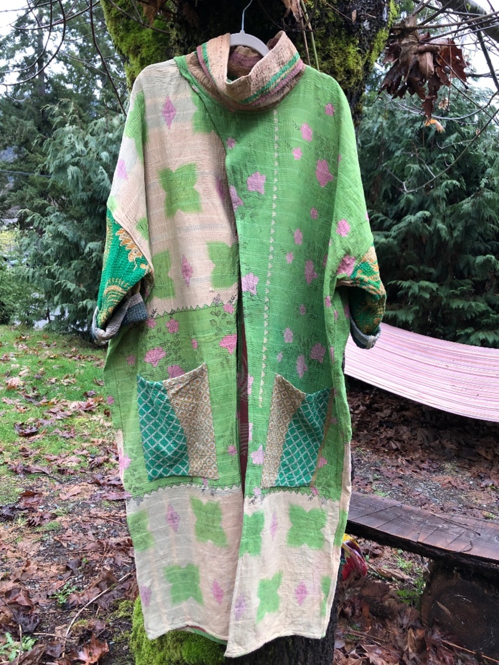 Kantha Bae Cowl Split Pullover Jacket